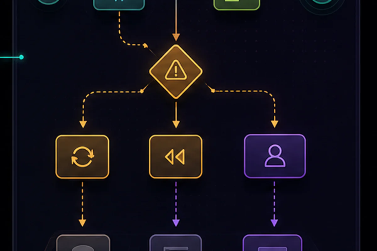 Handle automation exceptions, compensation and manual fallback